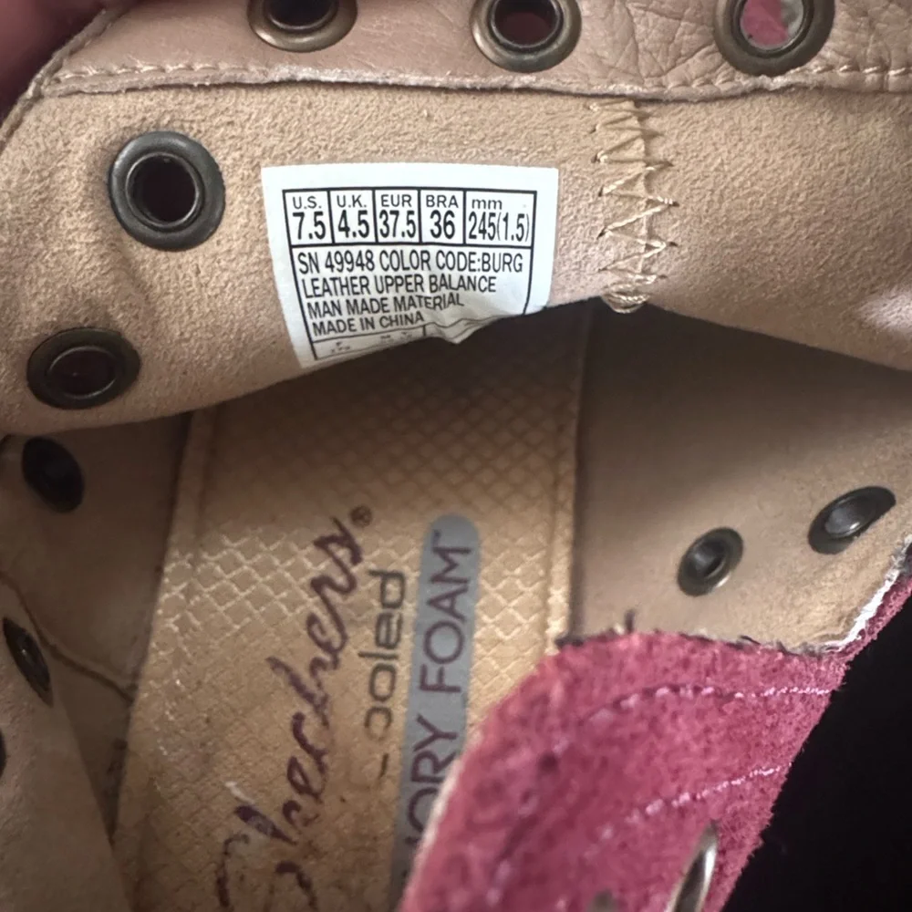 Skechers Maroon Ankle Booties - Picture 2 of 6